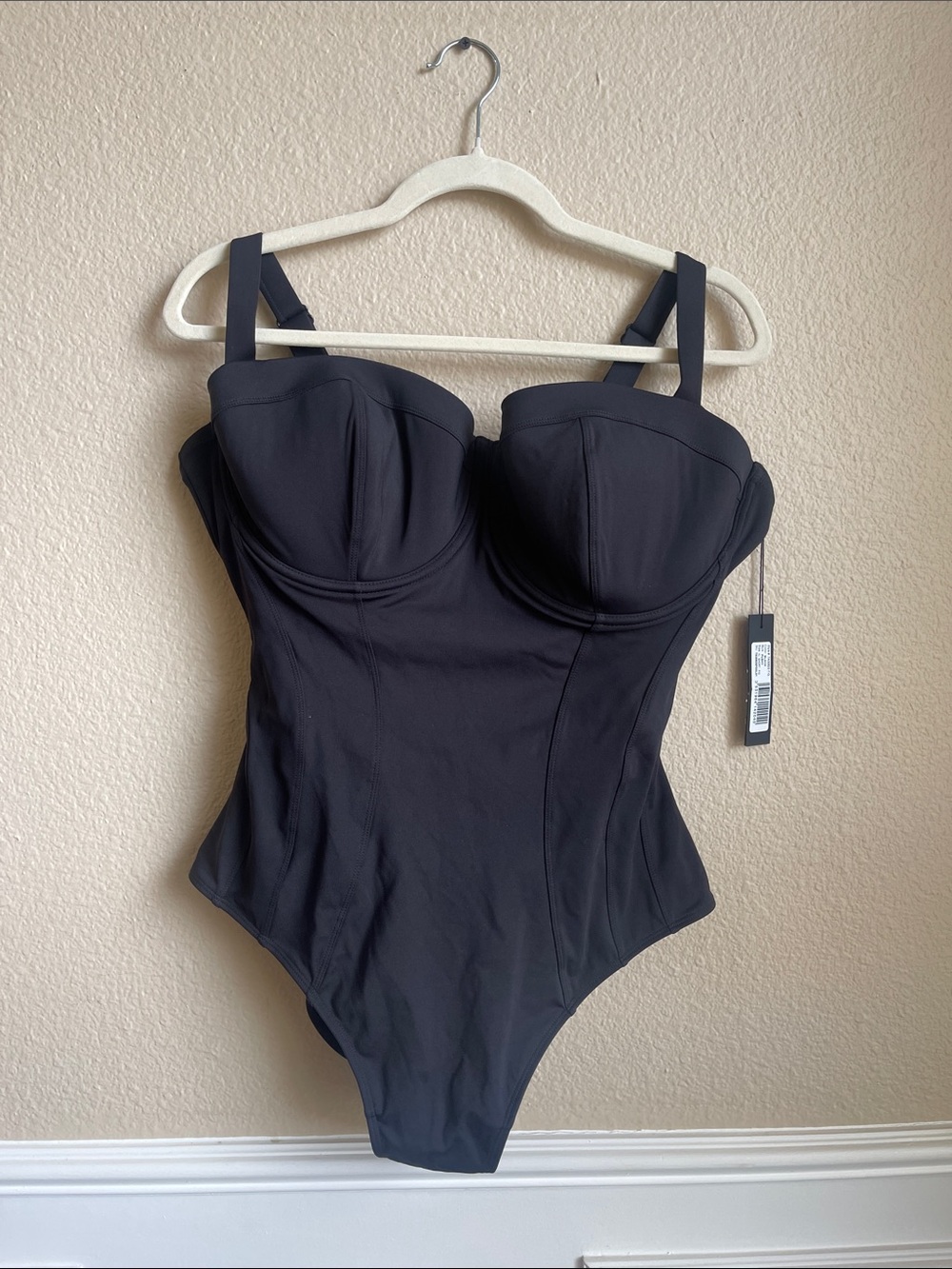 TA3 Pushy Black Sculpting Swimsuit XL Short F/G Cup NWT One Piece